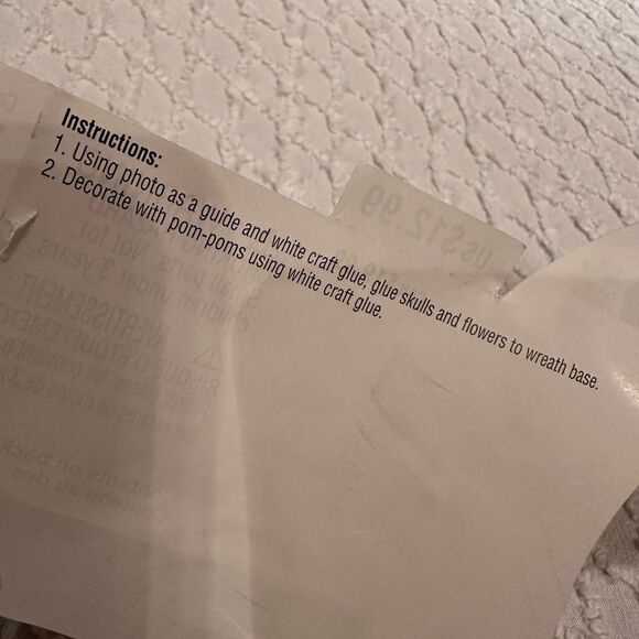 Craft Supplies Party Platter Michaels Day of the Dead Wreath Kit Halloween - Picture 10 of 10